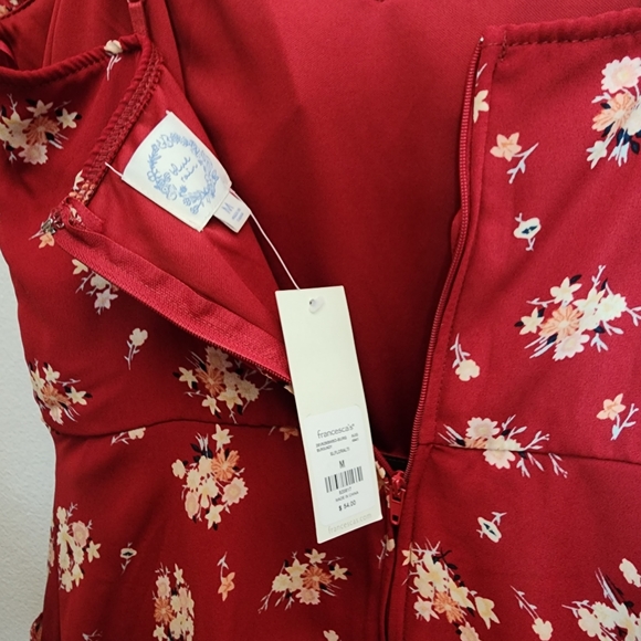 Francescas Blue Rain Floral Mini Dress size M - Picture 4 of 5